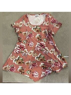 Star Vixen Asymmetrical Floral Women’s Tunic Top XL